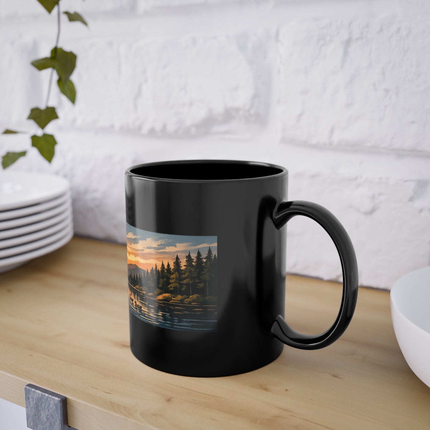 Gone Fishing Sunset Mug