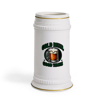 Kaltes Bier, gute Zeiten, Bierkrug