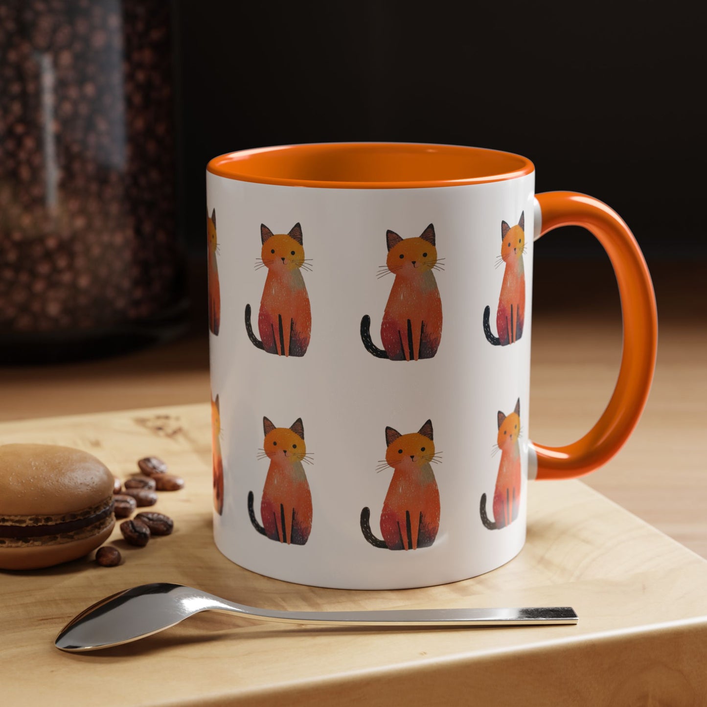 Cute Watercolor Fox Pattern Mug
