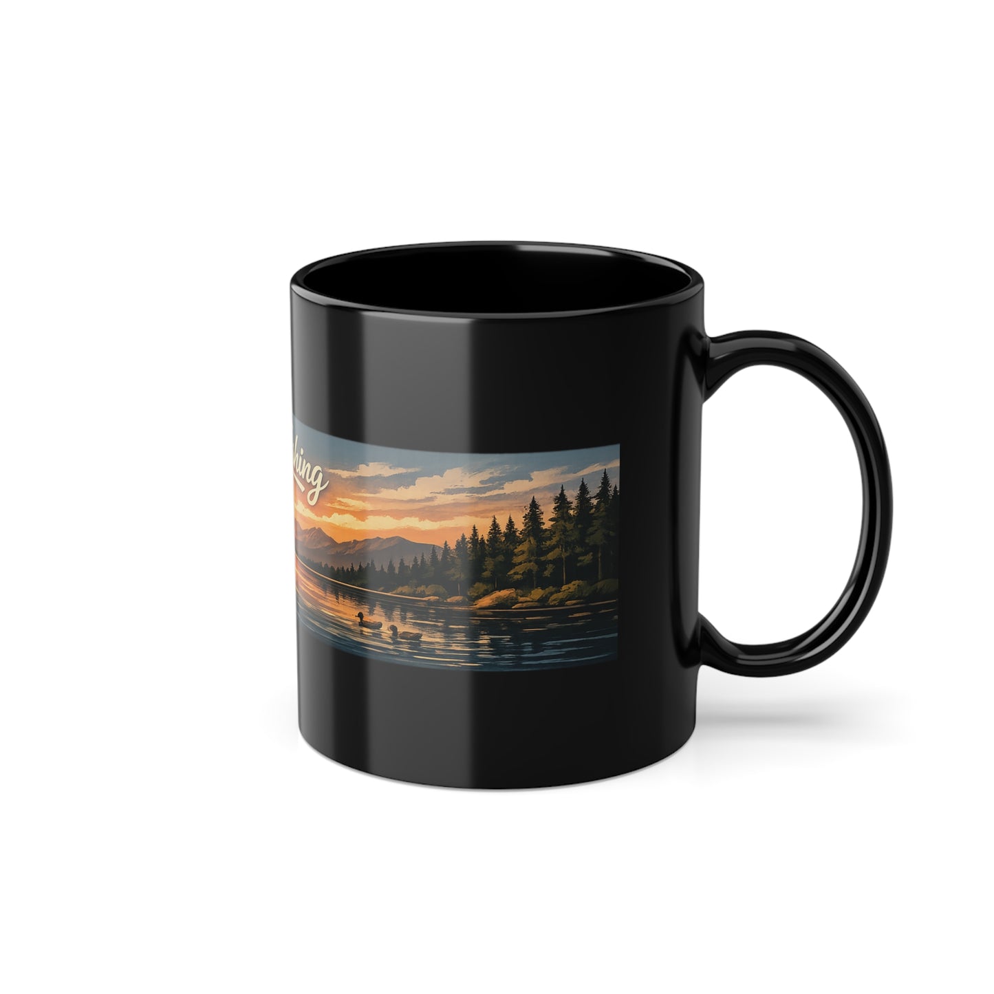 Gone Fishing Sunset Mug